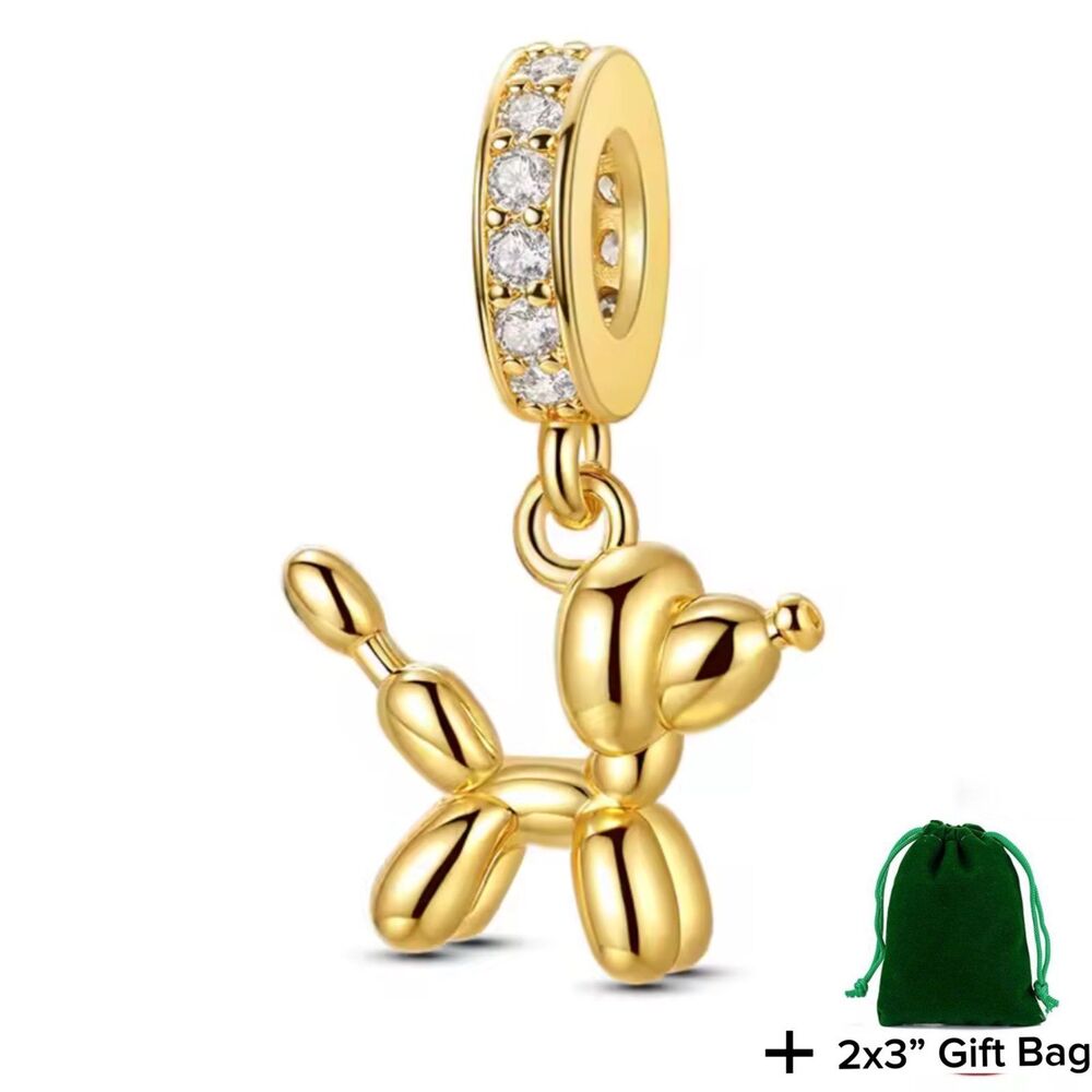 Dog Lover Dangle Charm | 925 Silver | Brand New